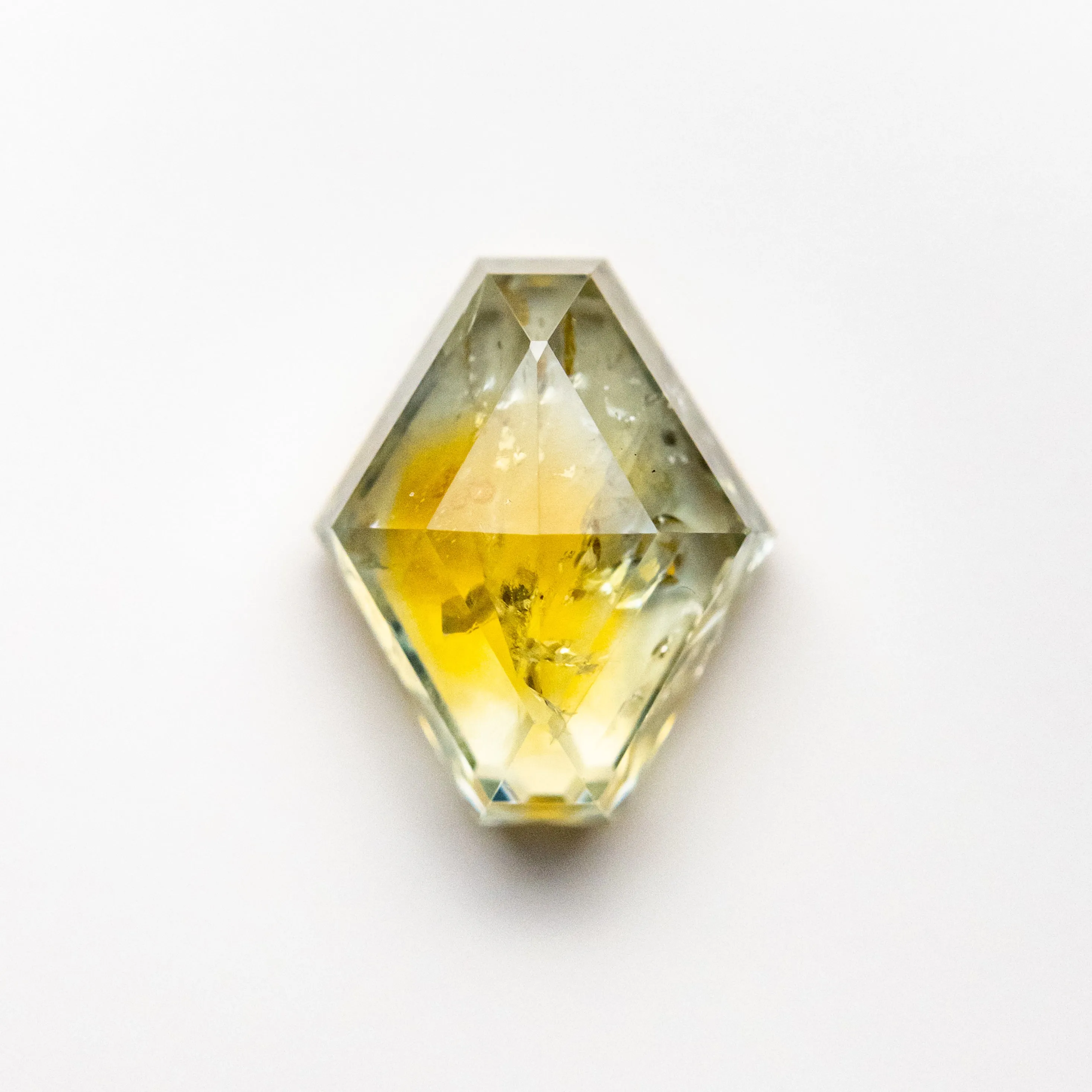 1.56ct 8.08x6.42x3.50mm Yellow-Green Hexagon Rosecut Sapphire 22434-103