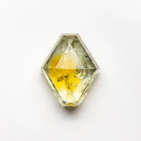 1.56ct 8.08x6.42x3.50mm Yellow-Green Hexagon Rosecut Sapphire 22434-103