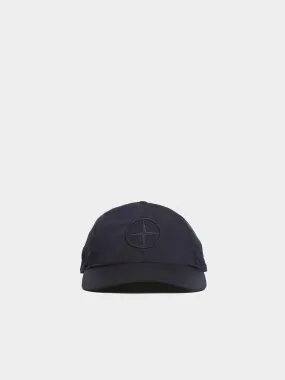 6 Panel Nylon Metal Cap, Navy Blue