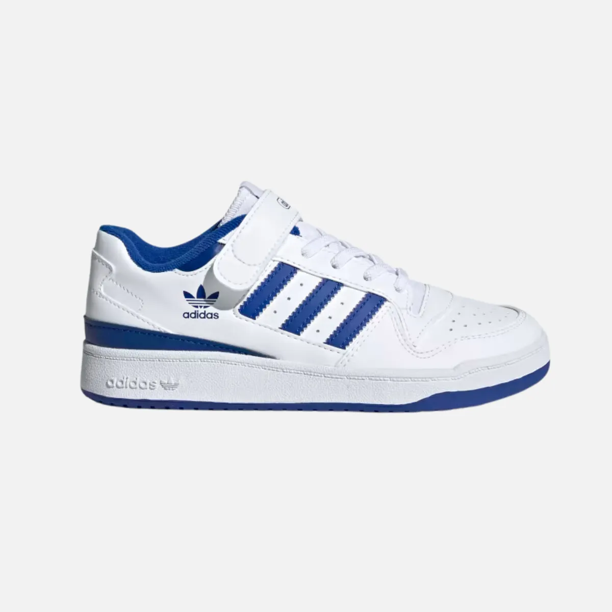 Adidas Forum Low Kids Unisex Shoes (4-7 YEAR) -Cloud White/Royal Blue/Cloud White