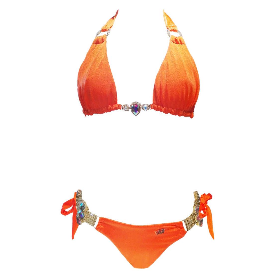 Amber Luxury Top & Tie Side Bottom - Orange