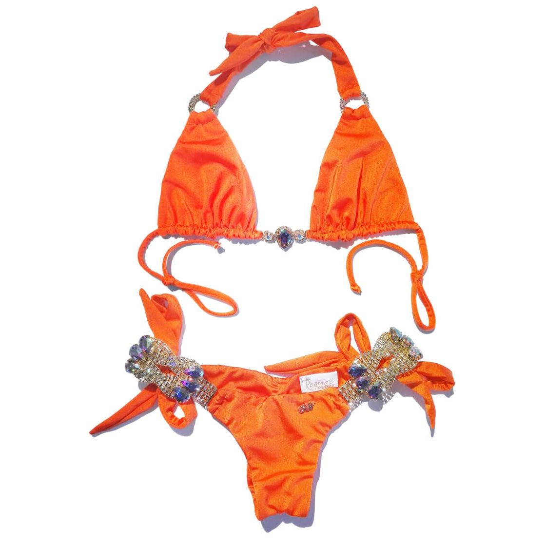 Amber Luxury Top & Tie Side Bottom - Orange