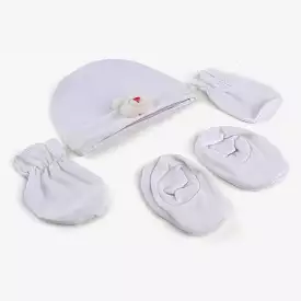 Baby Cap/Hat+Socks+Mittens 3PCs Set