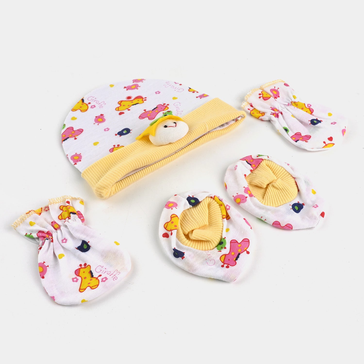 Baby Cap/Hat+Socks+Mittens 3PCs Set