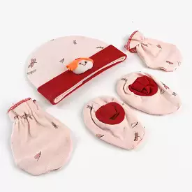 Baby Cap/Hat+Socks+Mittens 3PCs Set