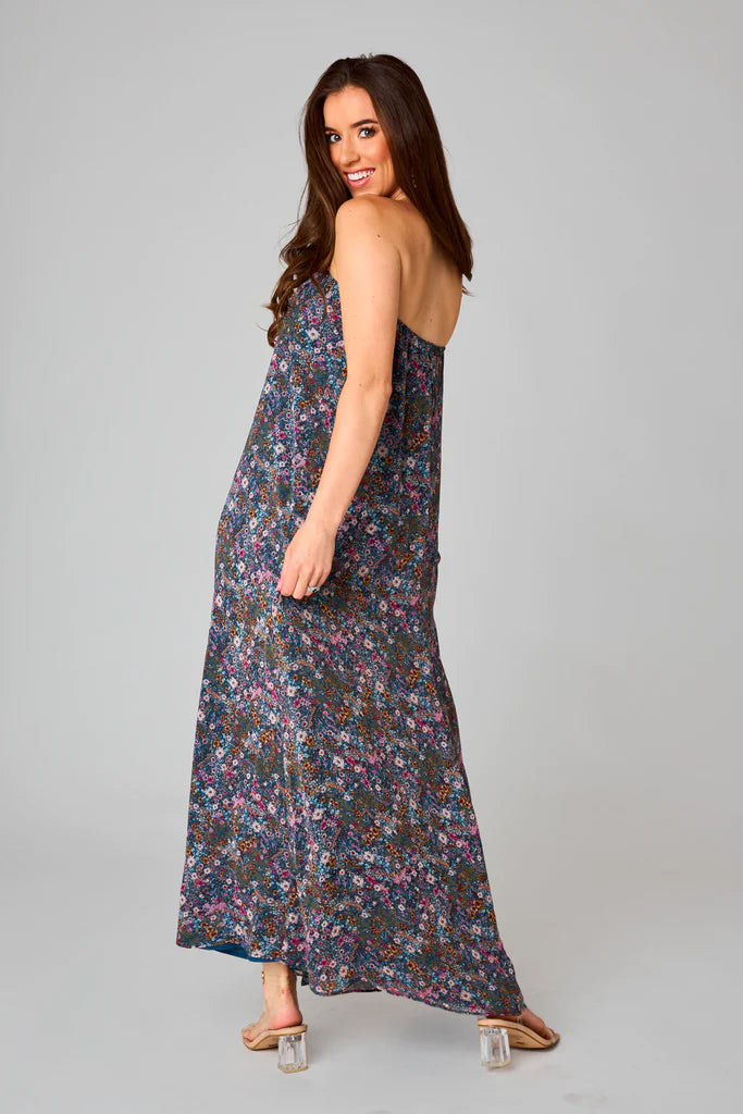 BuddyLove | LUCA STRAPLESS MAXI DRESS - HOLLYHOCK