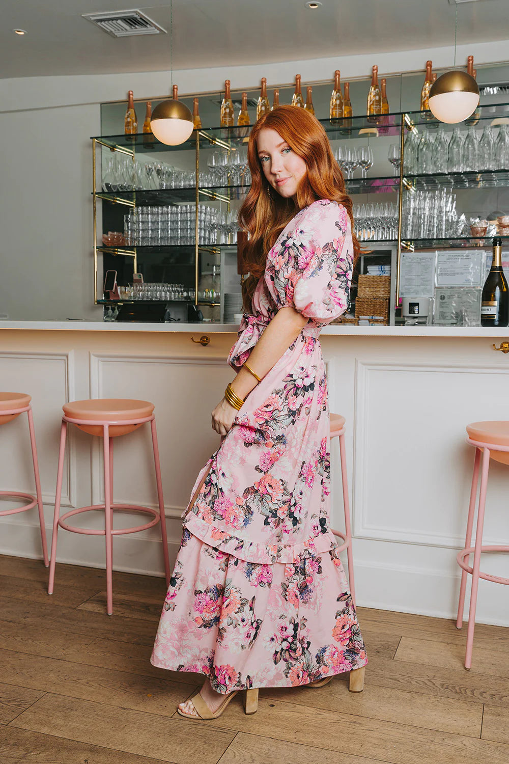 BuddyLove | SYDNEY PUFF SLEEVE MAXI DRESS - BASHFUL