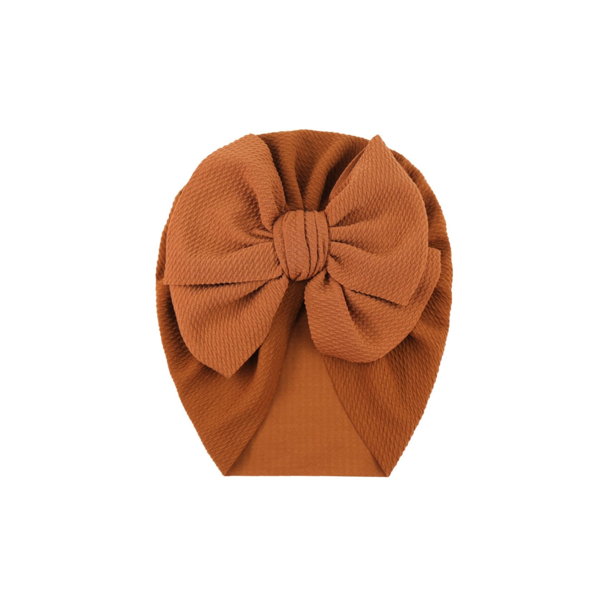 Calla Baby Turban Hat in Rust