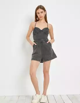 Country Roads Denim Romper