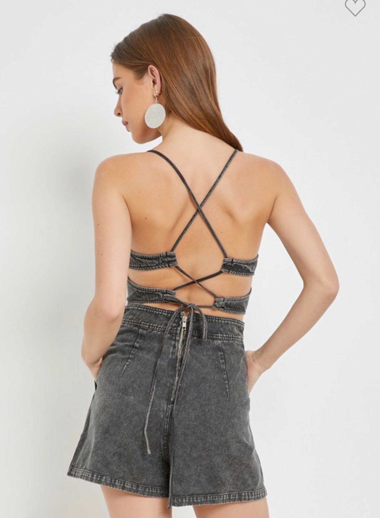 Country Roads Denim Romper