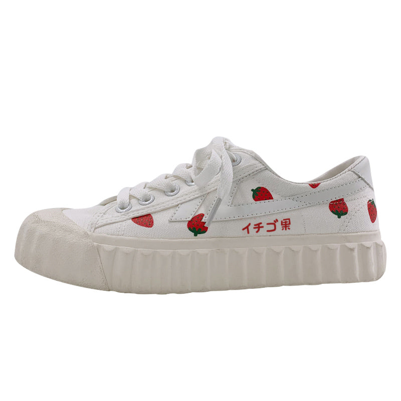 CUTE STRAWBERRY CANVAS SHOES BY81011