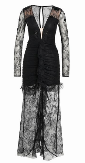 Daisy Black Lace Gown