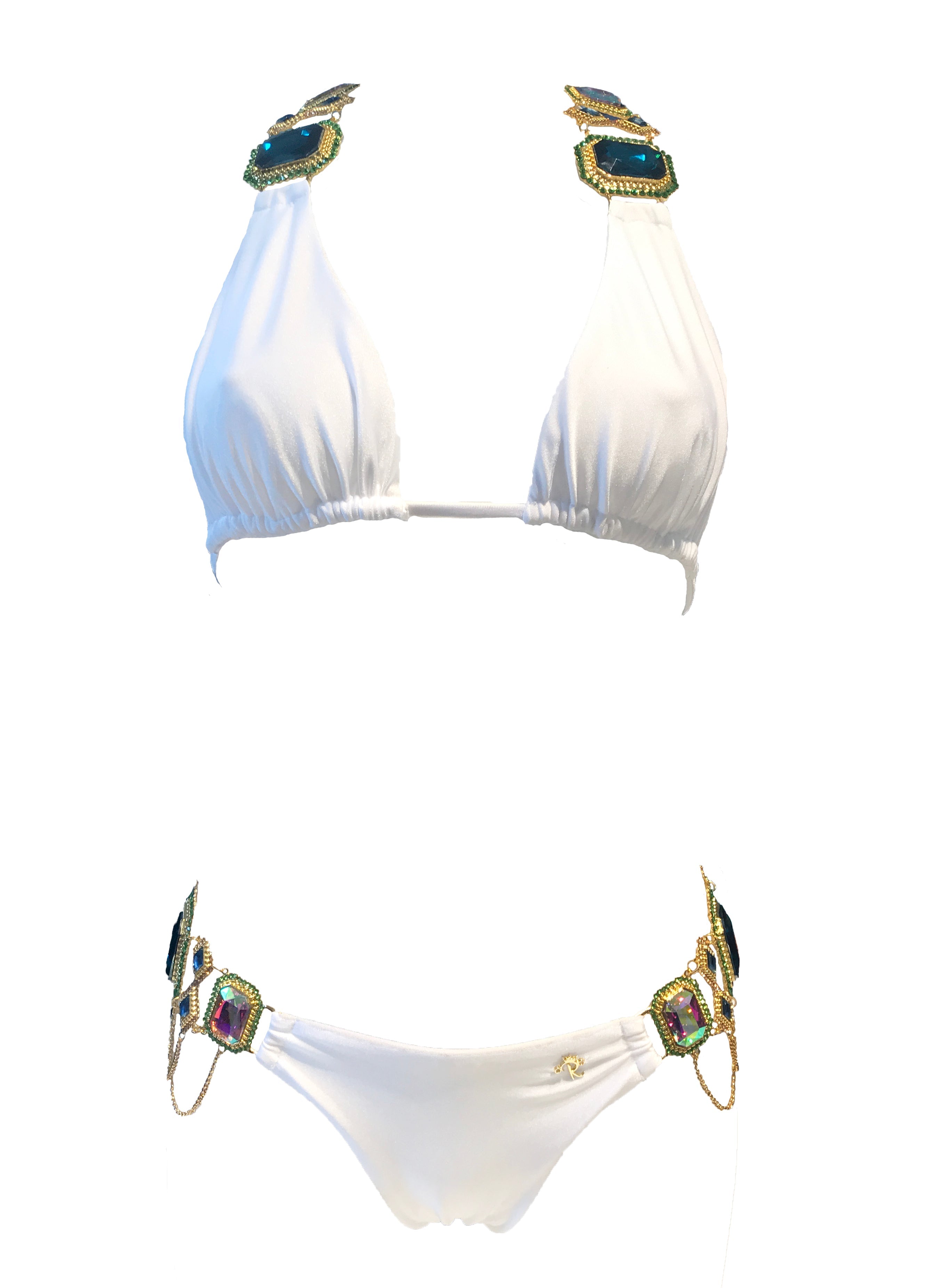 Electra Halter Top & Classic Bottom White