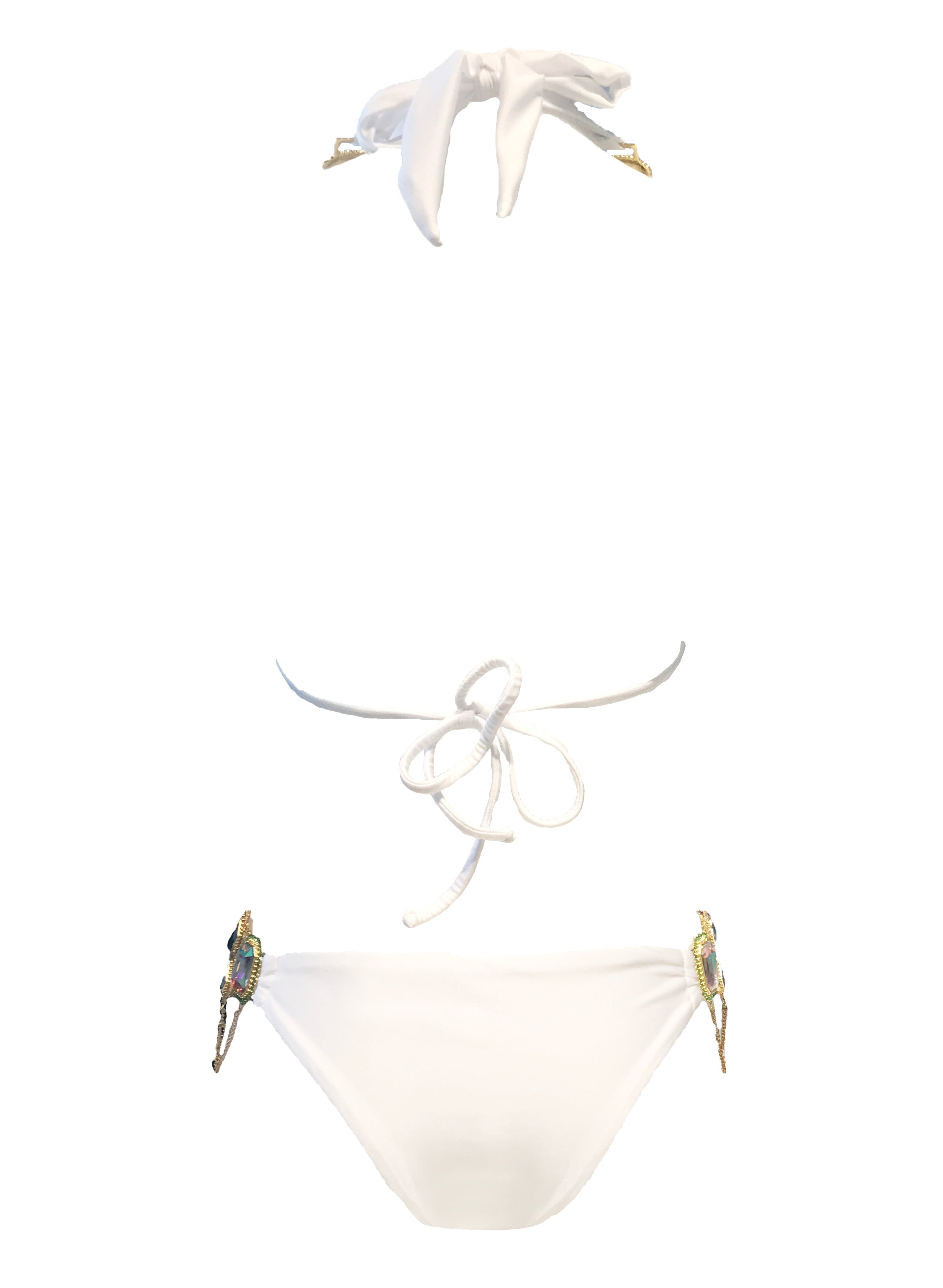 Electra Halter Top & Classic Bottom White