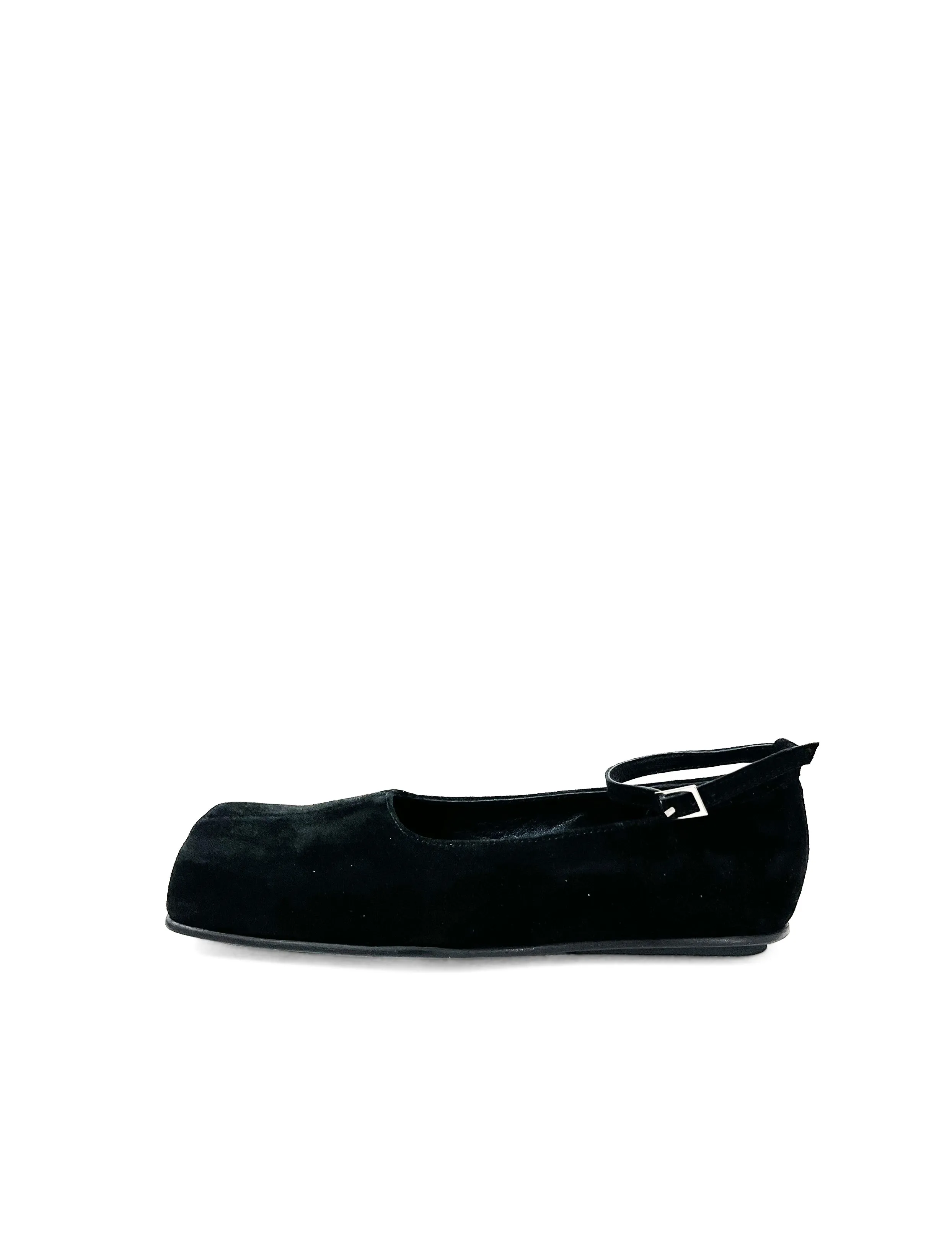 Fidan Novruzova Bella Black Square Toe Ballerinas