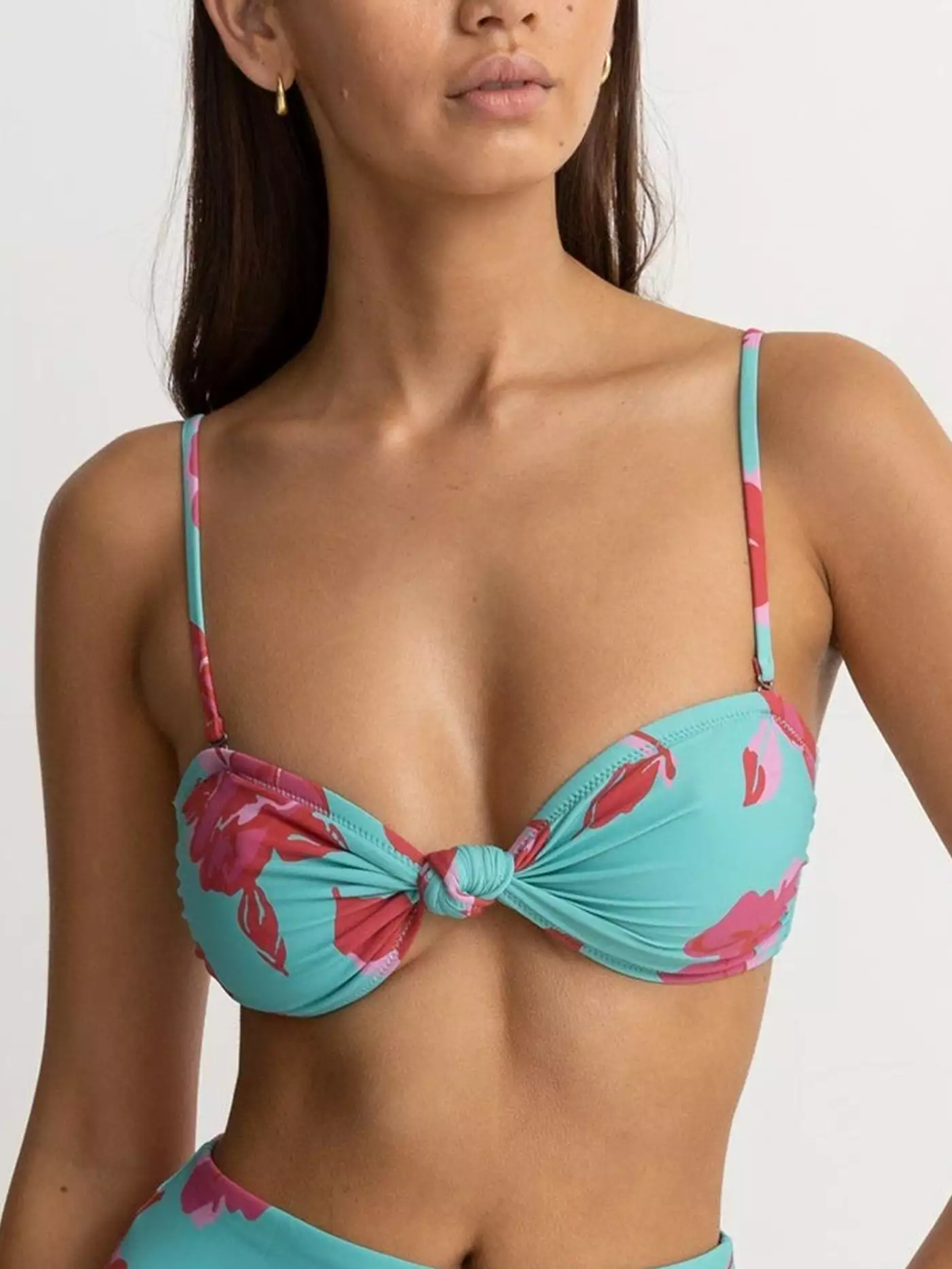 Inferna Floral Knotted Bandeau Bikini Top