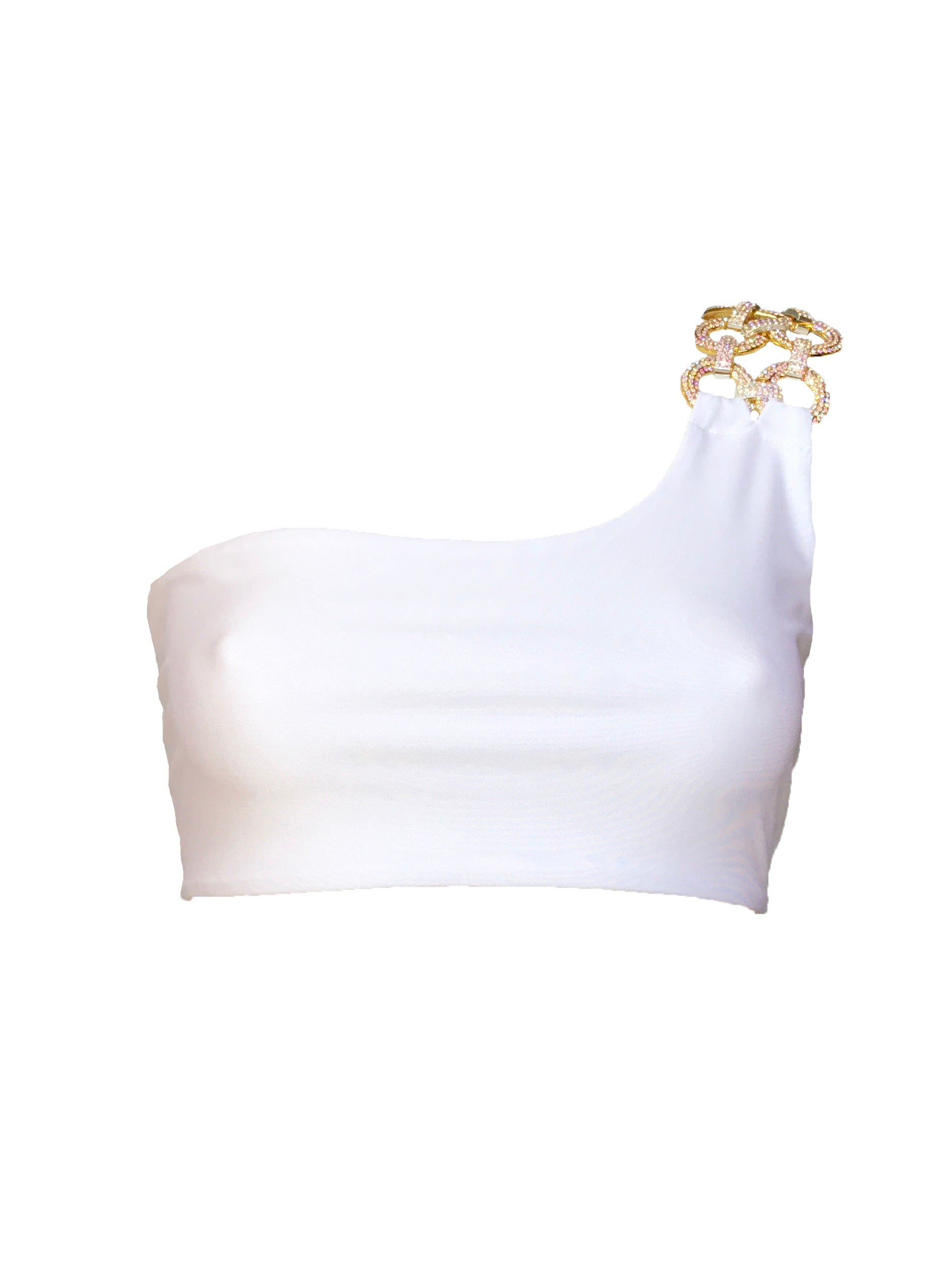 Kira One Shoulder Top White