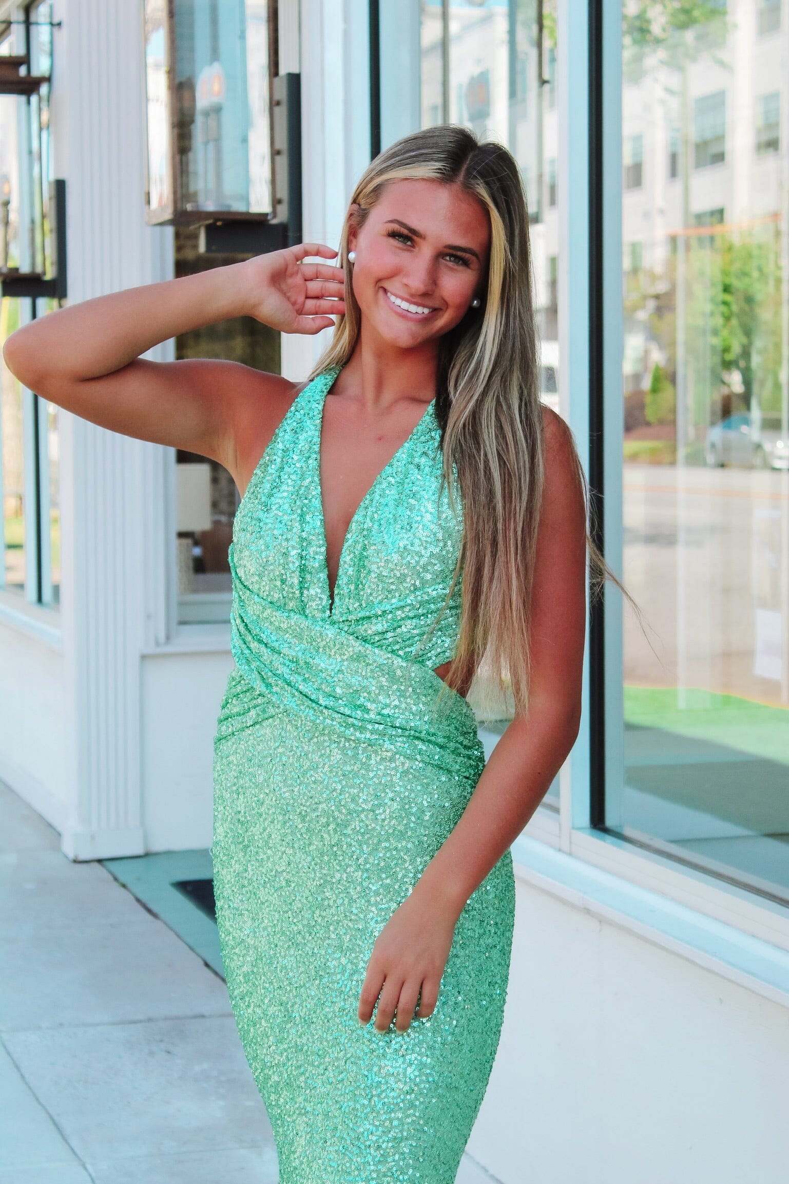 Mint To Be Sequin Dress