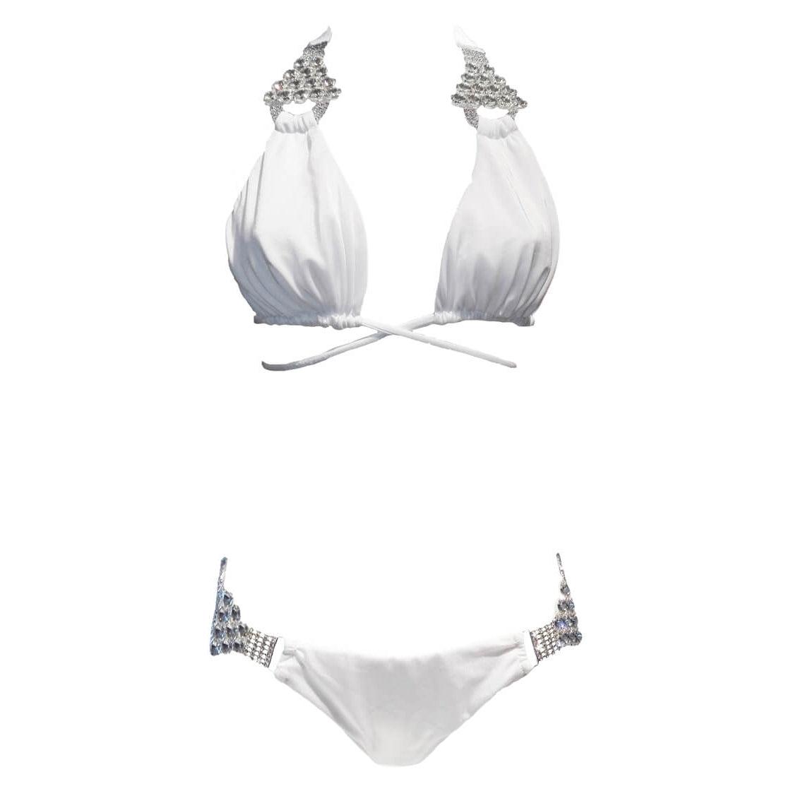 Nicole Halter Top & Skimpy Bottom - White