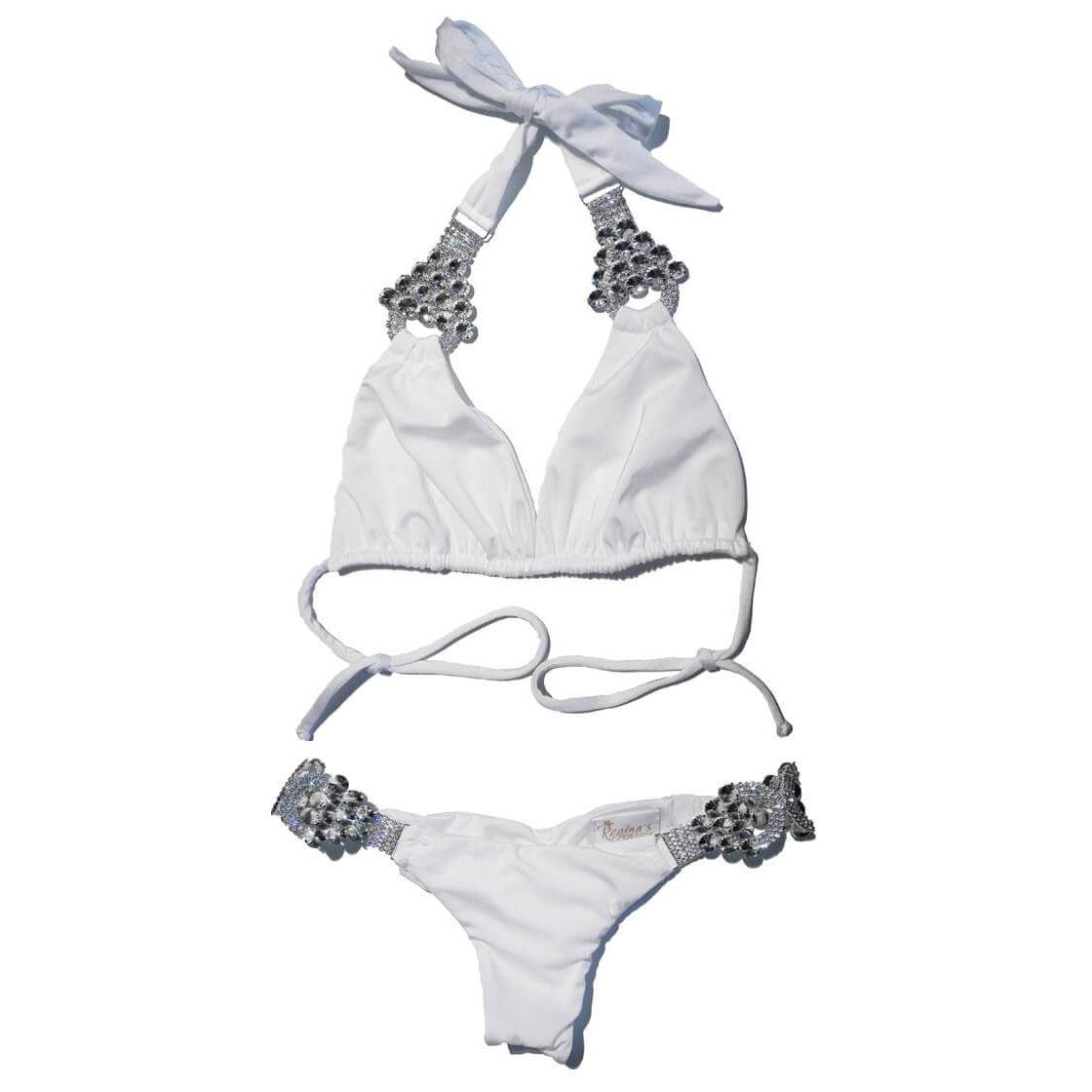 Nicole Halter Top & Skimpy Bottom - White