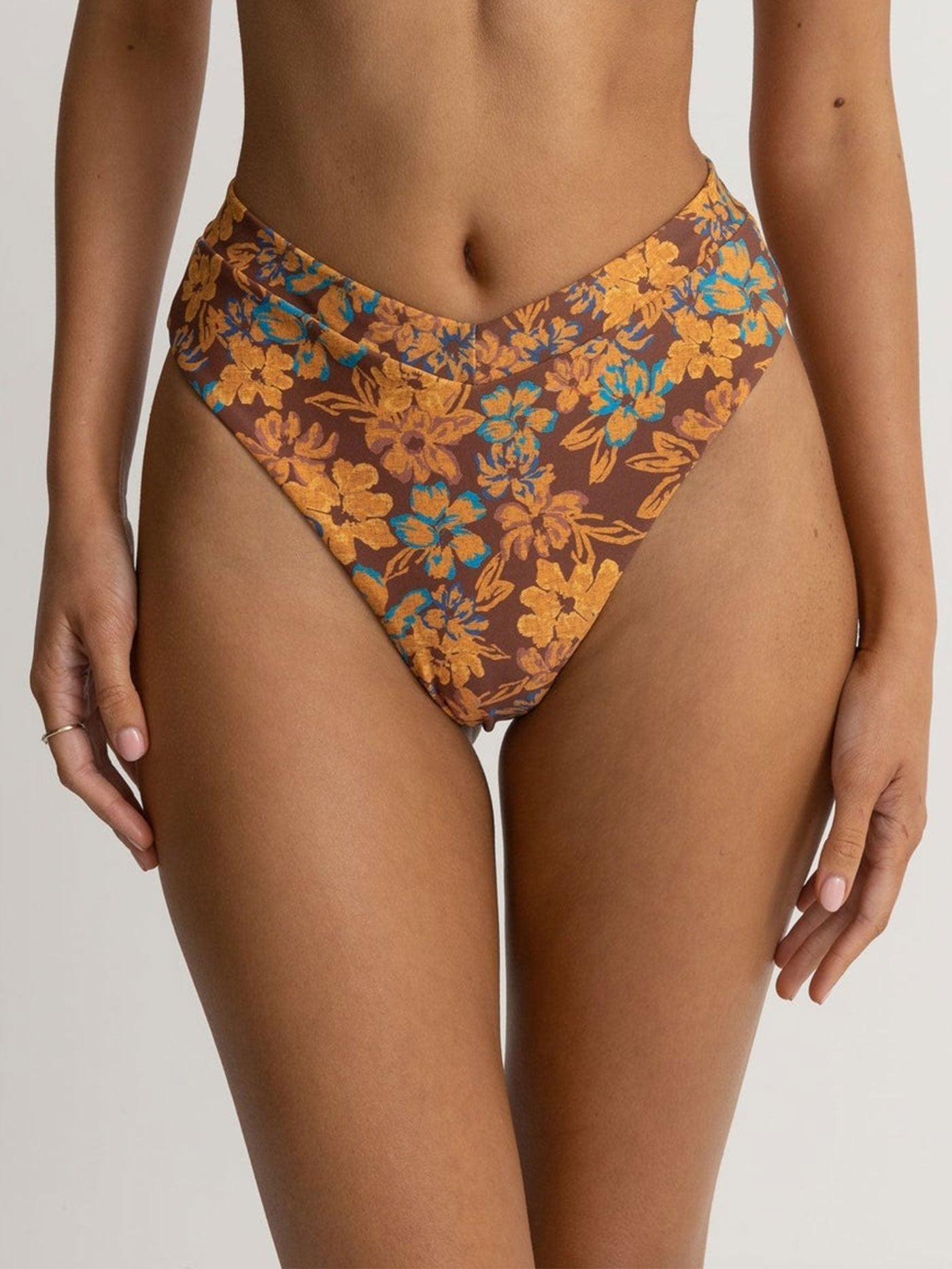 Oasis Floral Deep V Hi Waist Bikini Bottom