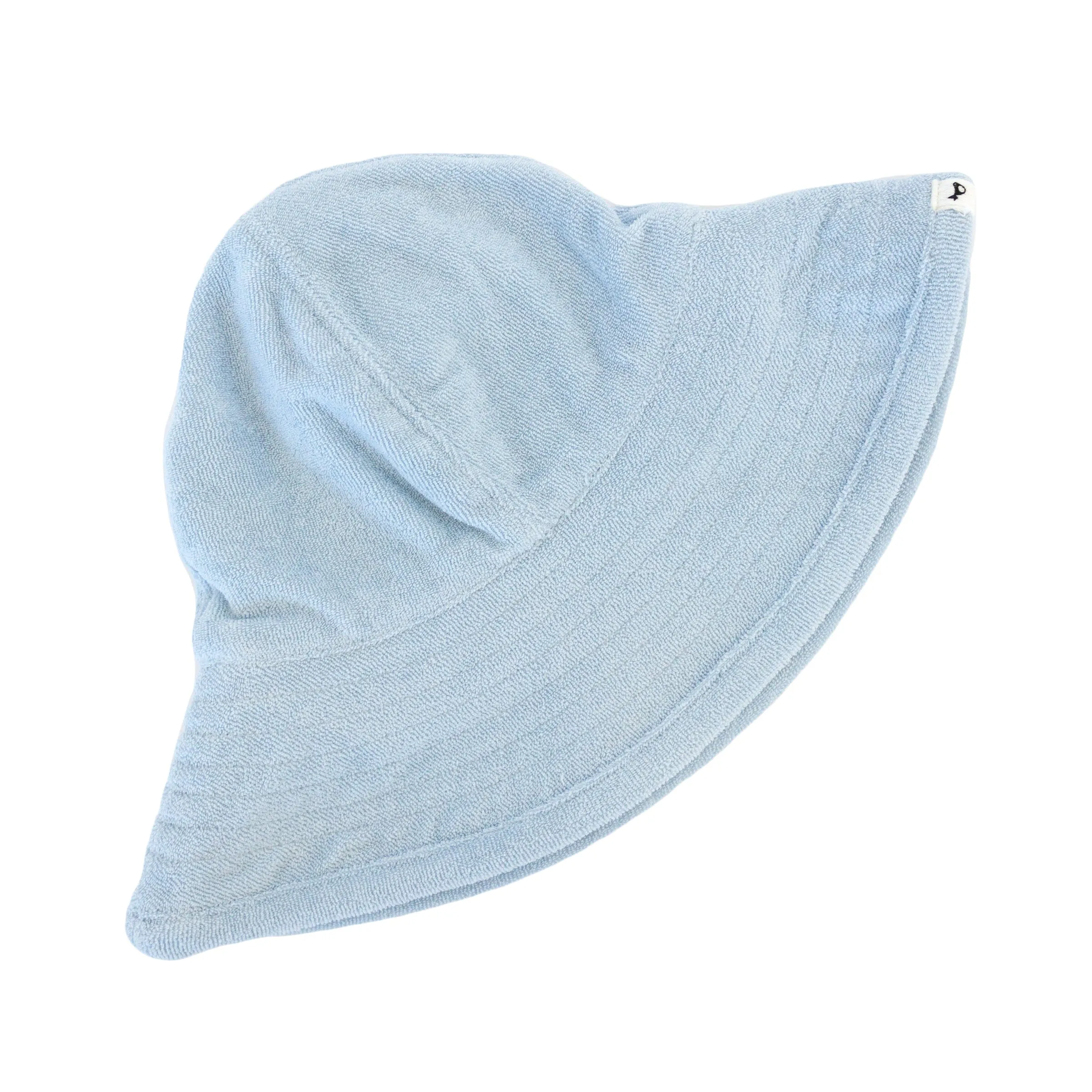 oh baby! Cotton Terry Sun Hat with Strap - Sky Blue