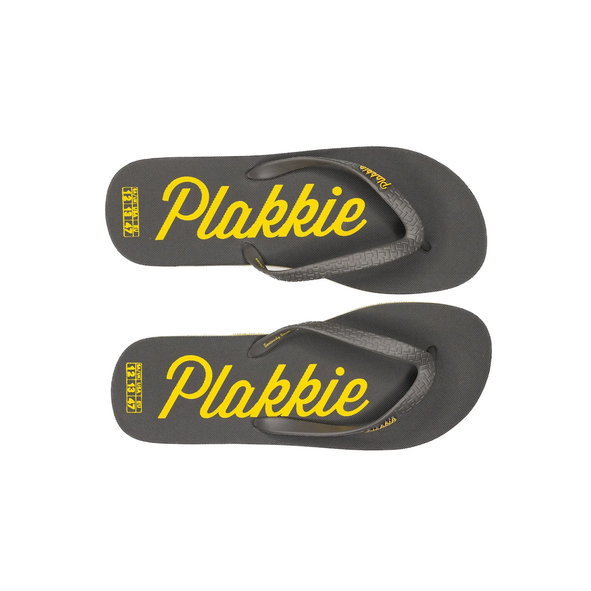 Plakkie Ushaka (Charcoal and Yellow)