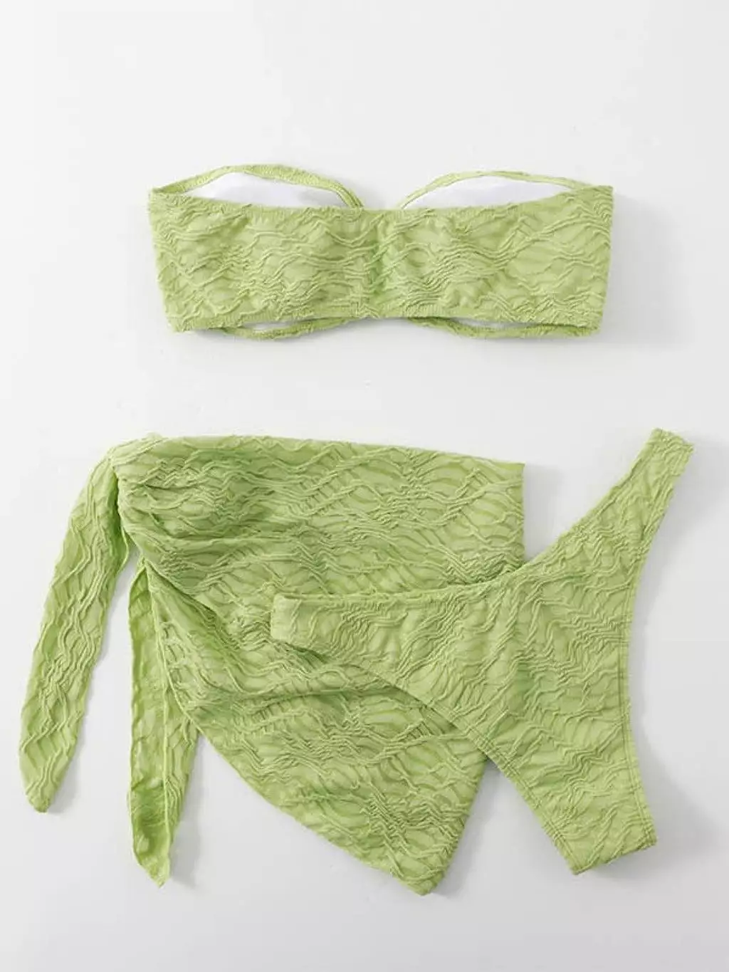 Sarong Bandeau 3 Piece Bikini Sunsuit