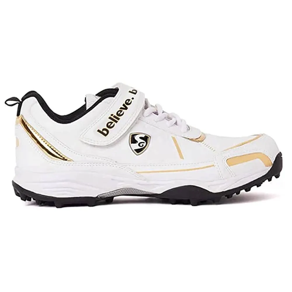 SG Men's Century 5.0 Cricket Shoe (White/Gold/Black)