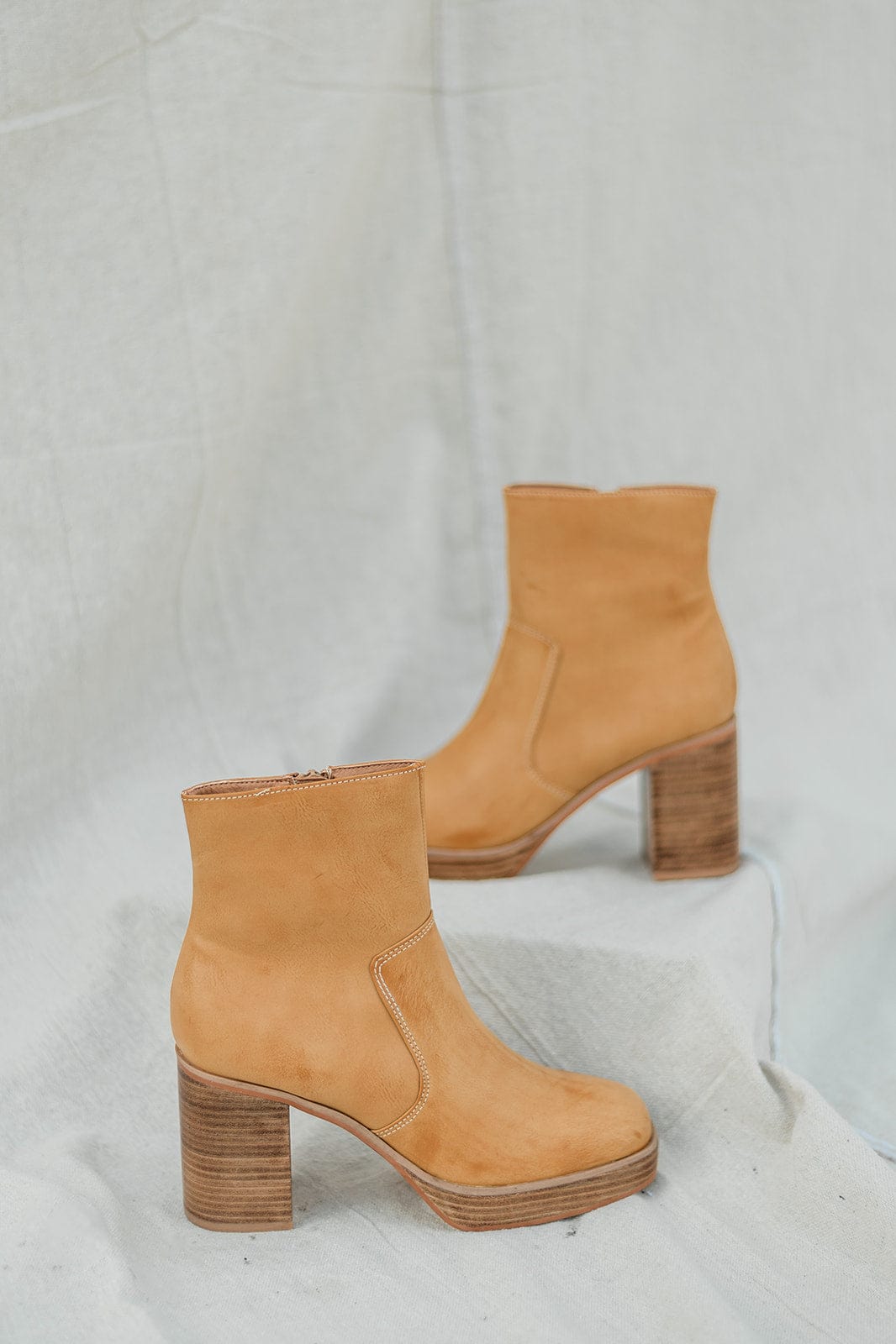 Shu Shop Tan Vernita Platform Bootie