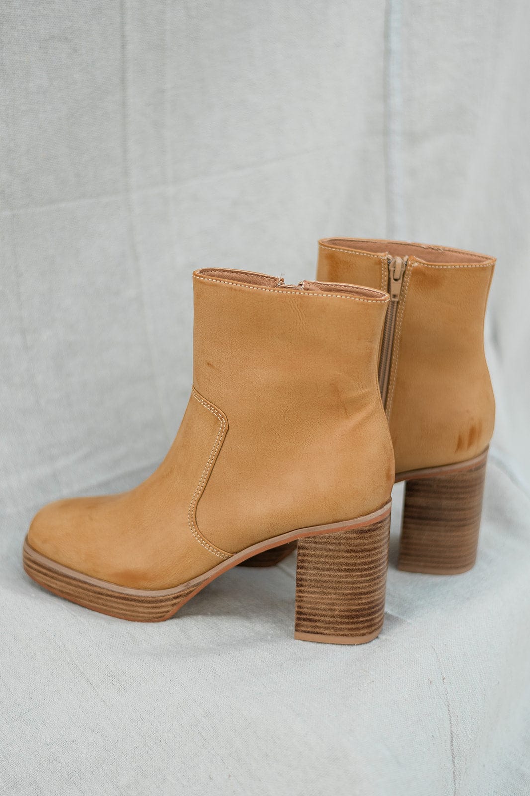 Shu Shop Tan Vernita Platform Bootie