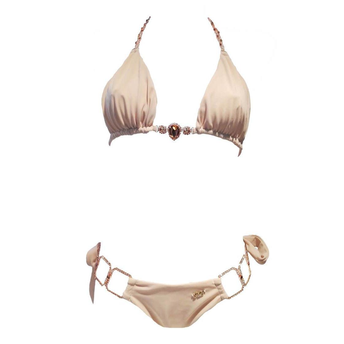 Tessa Triangle Top & Tie Side Bottom - Nude