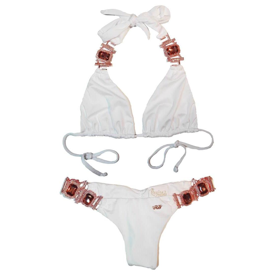 Tina Halter Top & Skimpy Bottom - White