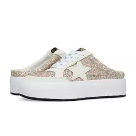 Vintage Havana - Val 5- Open Back White Star Wedged Sneakers