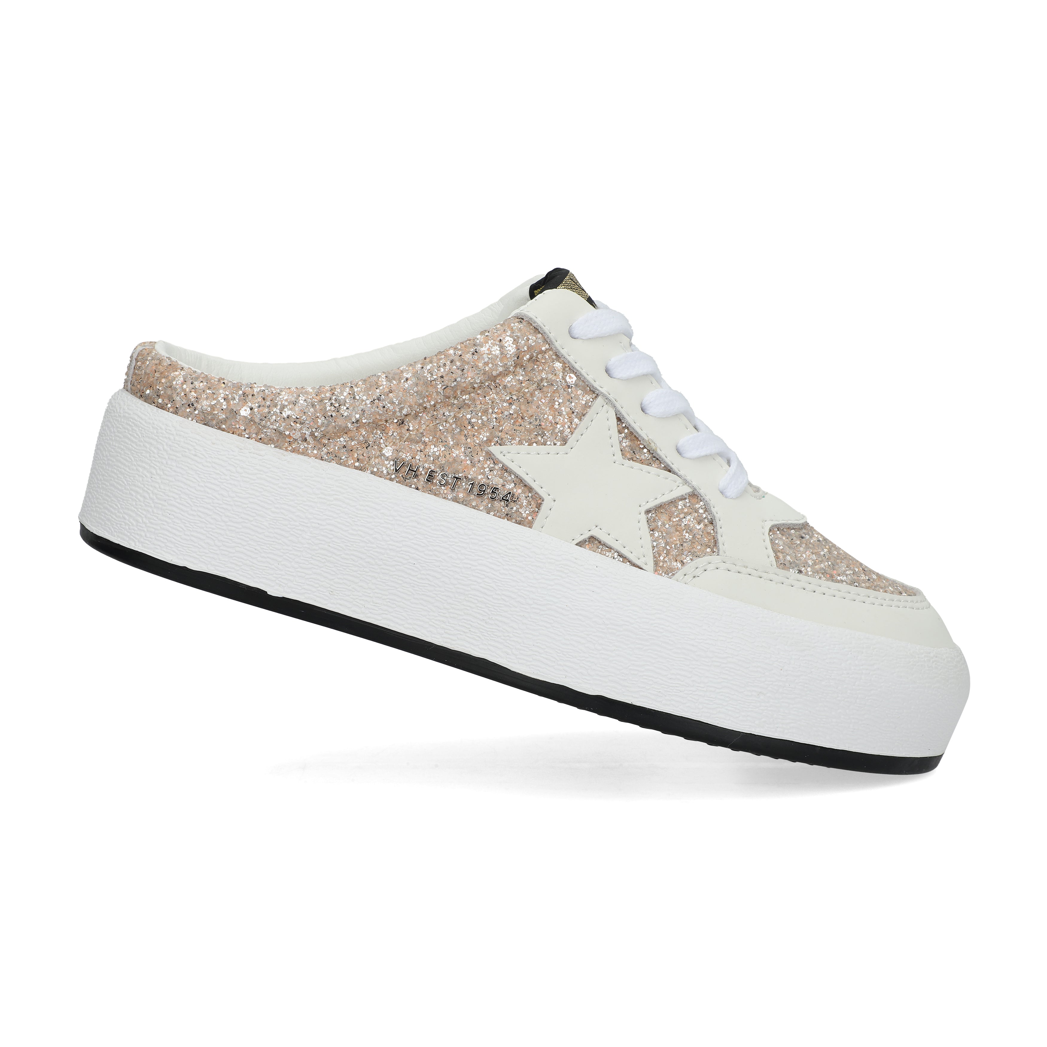 Vintage Havana - Val 5- Open Back White Star Wedged Sneakers