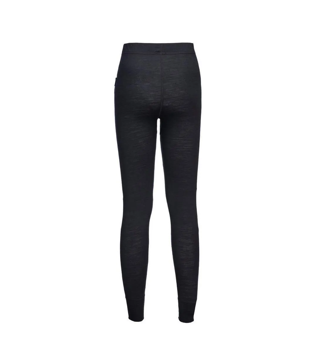 Womens/ladies merino wool thermal leggings black Portwest