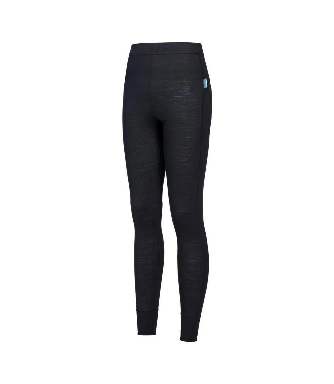 Womens/ladies merino wool thermal leggings black Portwest