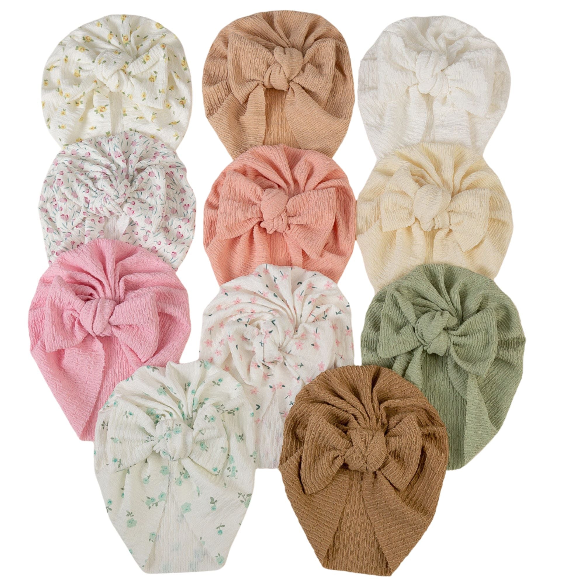 Zali Baby Turban Hat in Latte